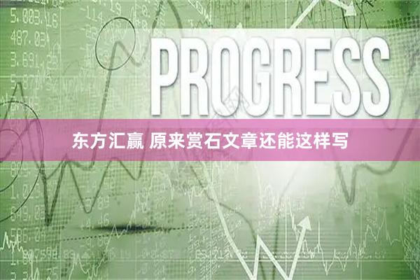 东方汇赢 原来赏石文章还能这样写